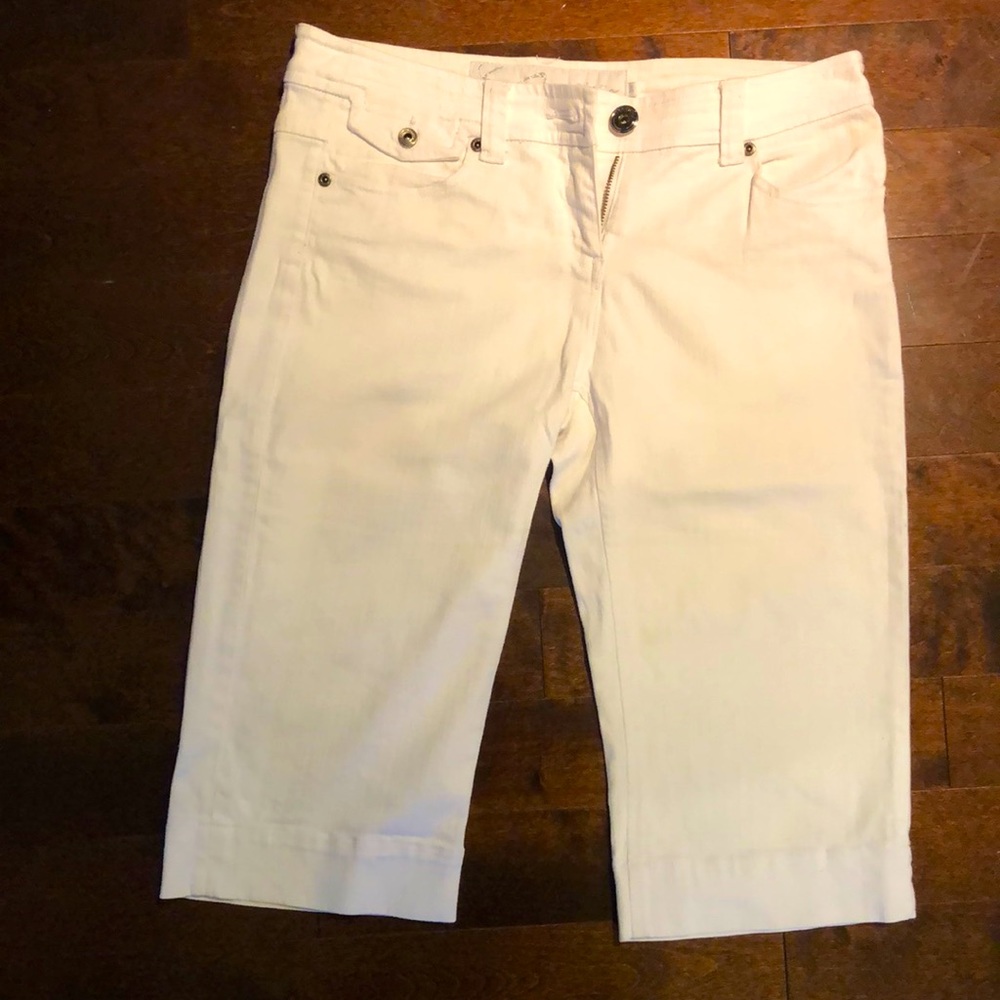 White jean short